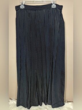 PORTS INTERNATIONAL Navy Polka Dot Maxi Skirt